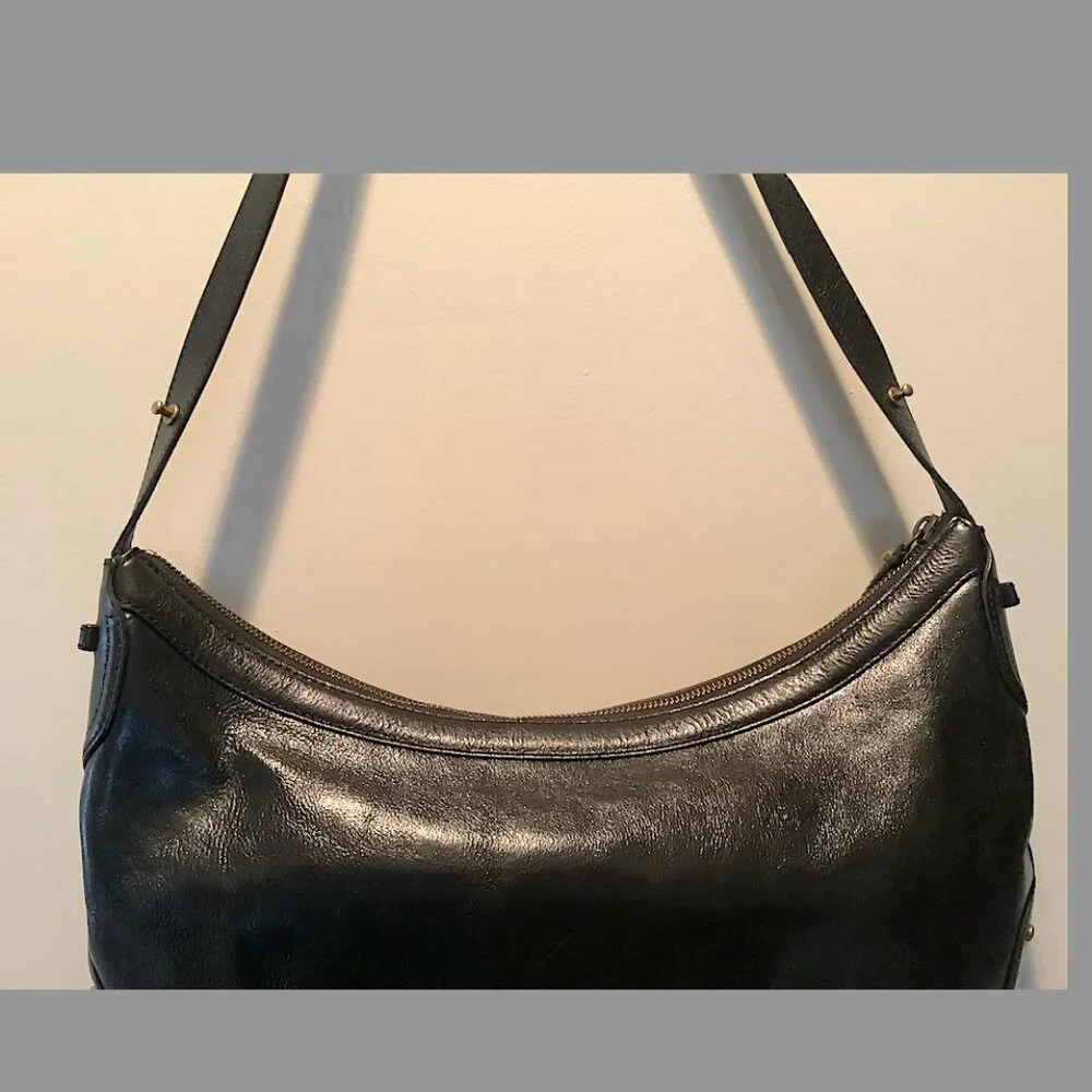 Cole Haan Black Leather Shoulder Handbag - Picture 4 of 16